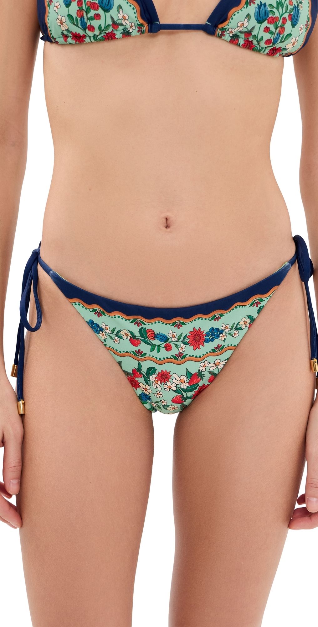 FARM Rio Fruit Beauty Faded Green Tie Side Bikini Bottoms Fruit Beauty Faded Green XL