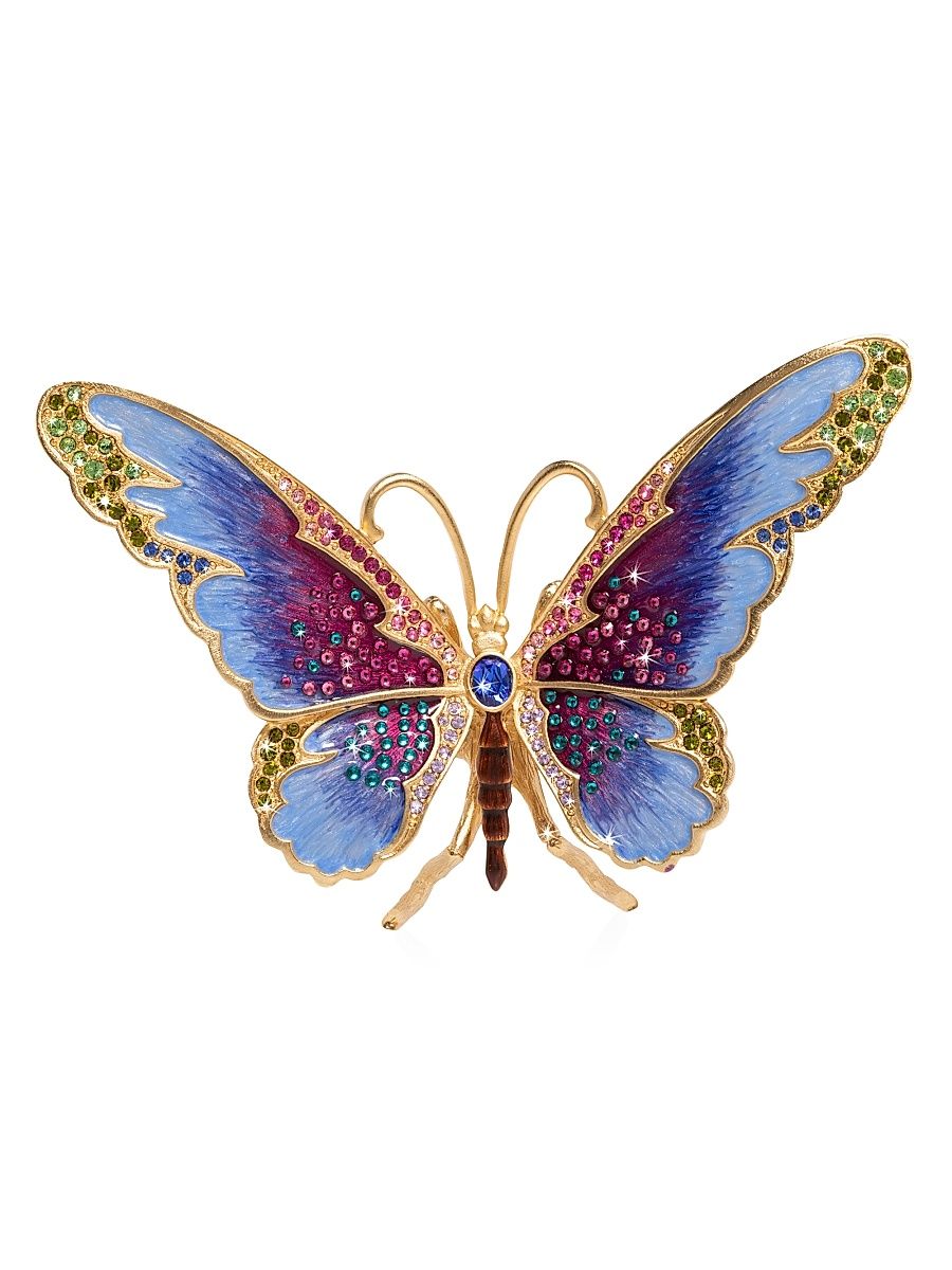 Puccini Large 14K Goldplated & Swarovski Crystal Butterfly Figurine
