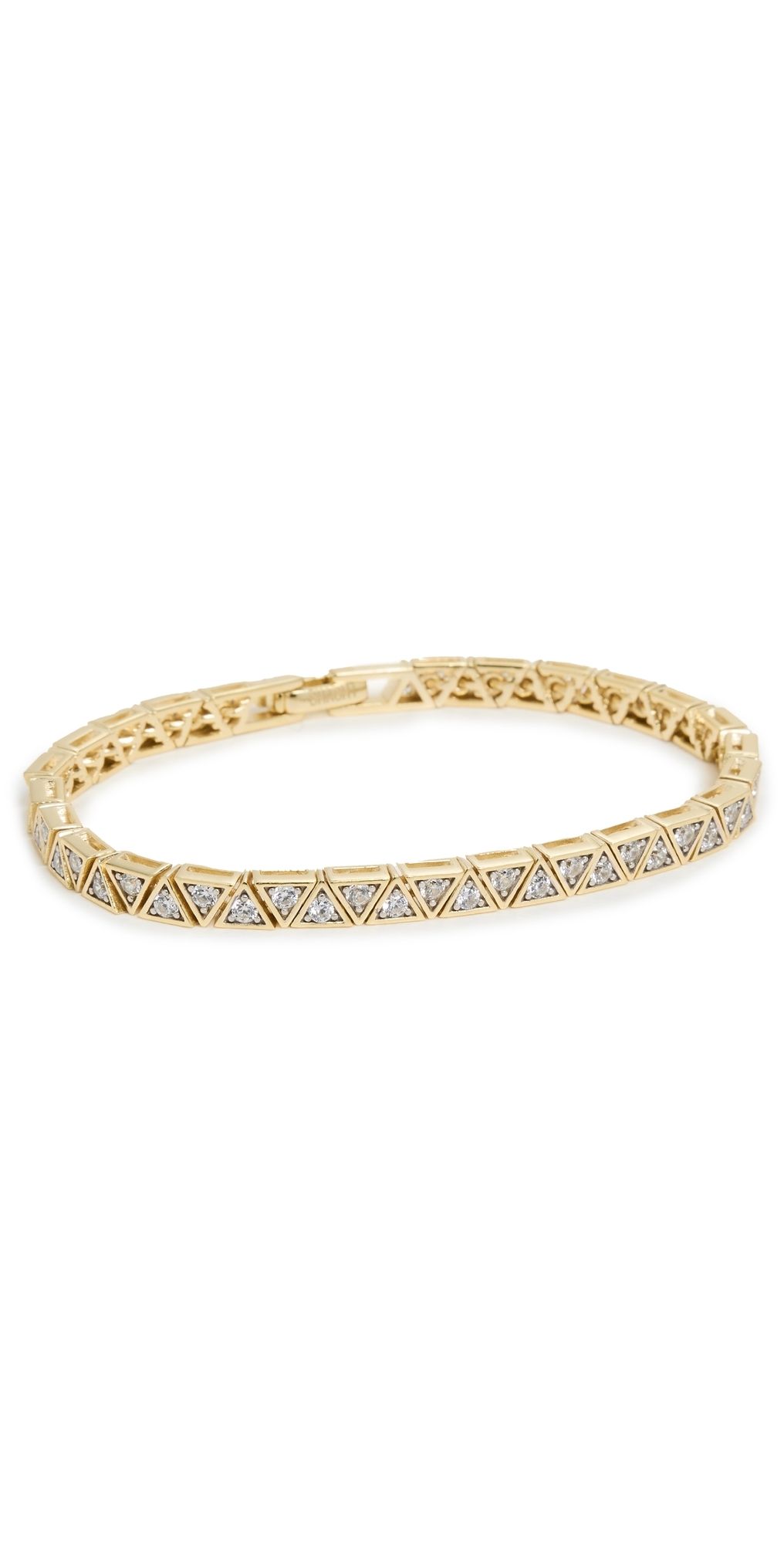SHASHI Trigono Tennis Bracelet Gold One Size