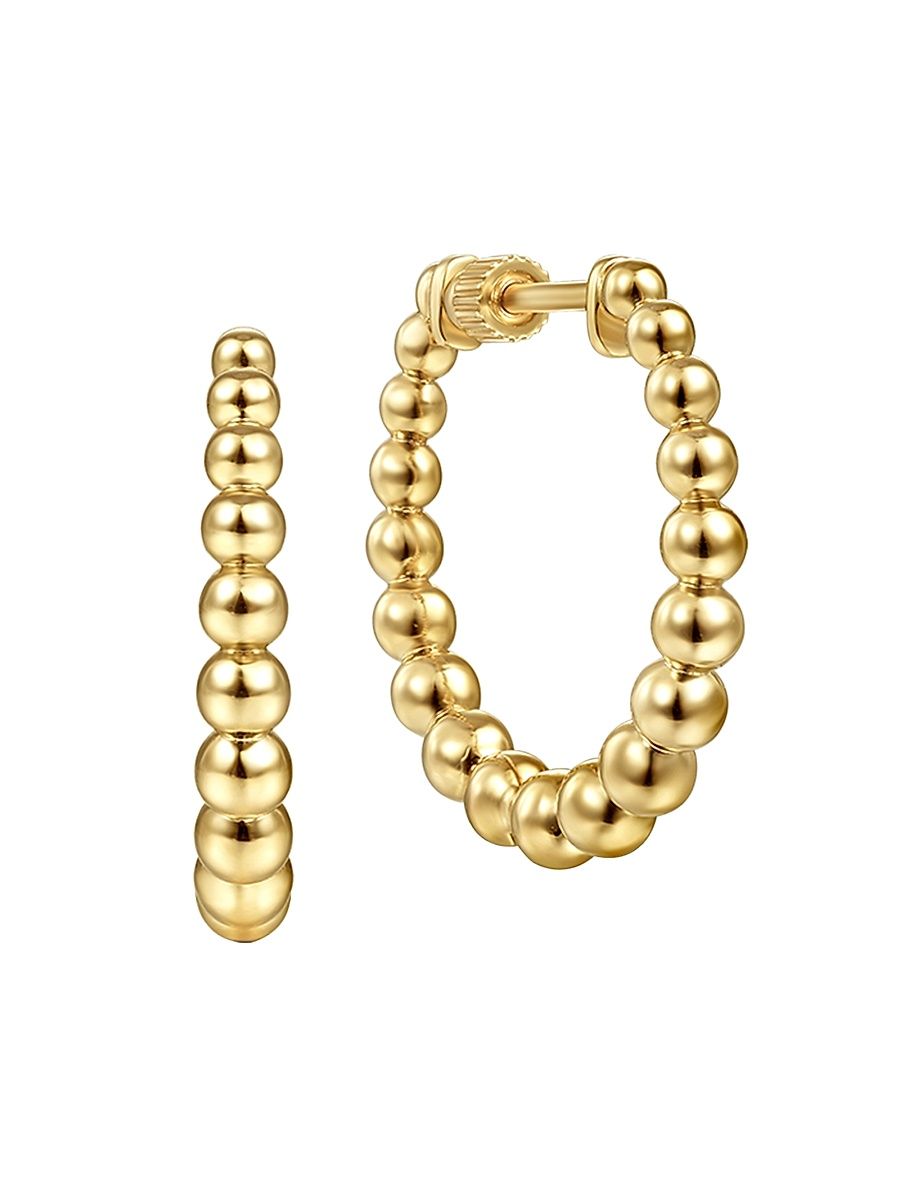 Women's Bujukan 14K Yellow Gold Hoop Earrings - Yellow Gold