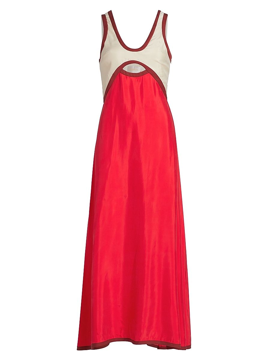 Women's Adularia The Aubrey Cutout Maxi Dress - Scarlet - Size XS