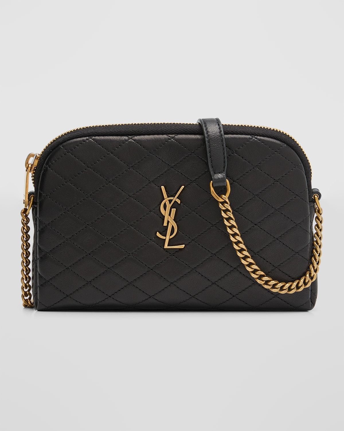 Gaby Mini YSL Crossbody Bag in Quilted Leather