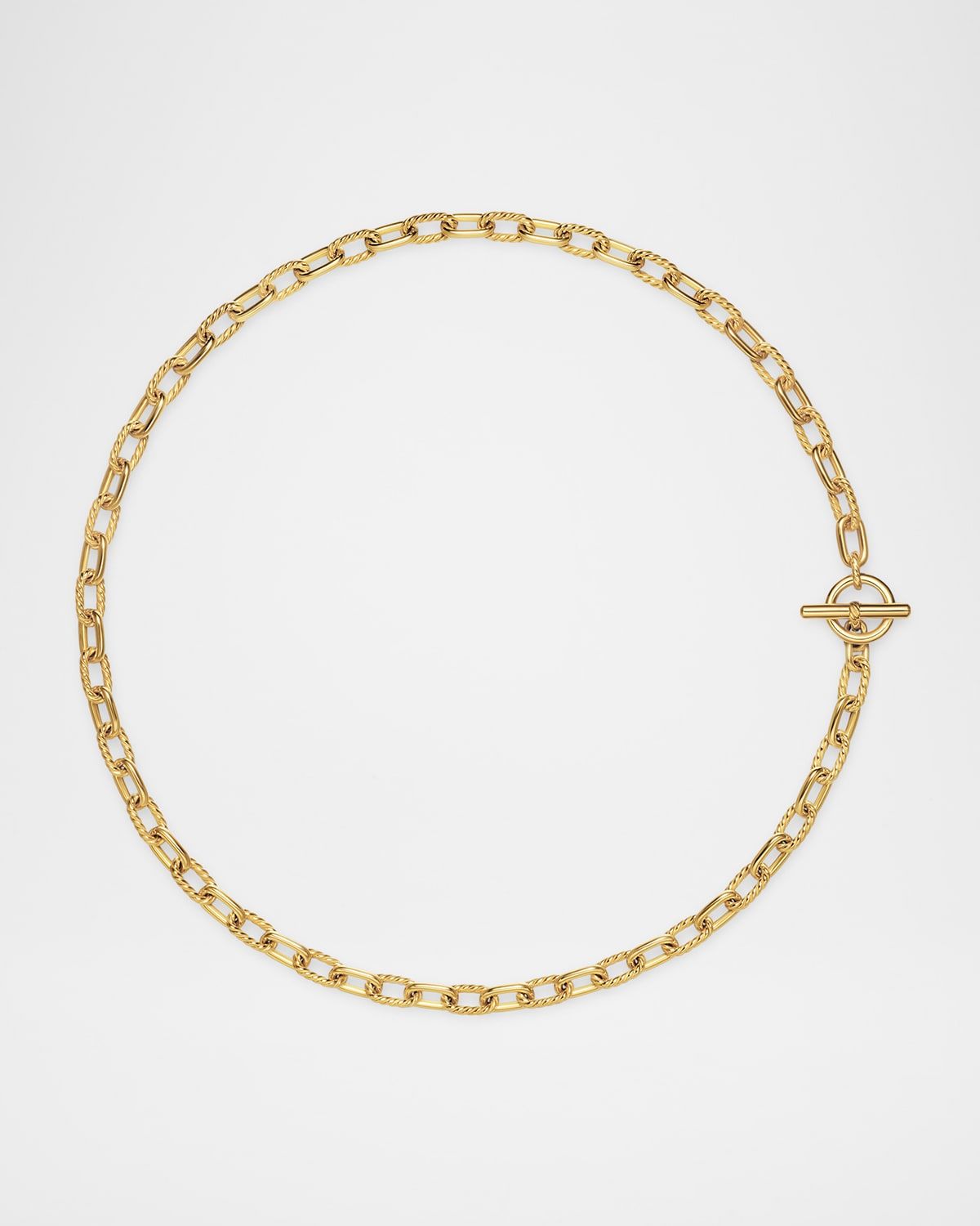 Madison Necklace with Toggle in 18K Gold, 6mm, 18"L