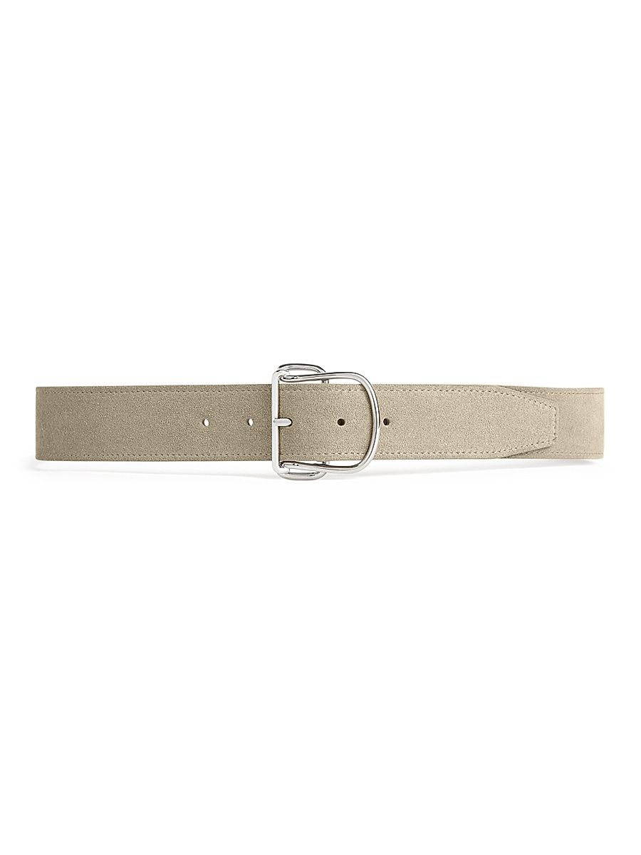 Women's Swirl Suede Buckle Belt - Desert - Size Small