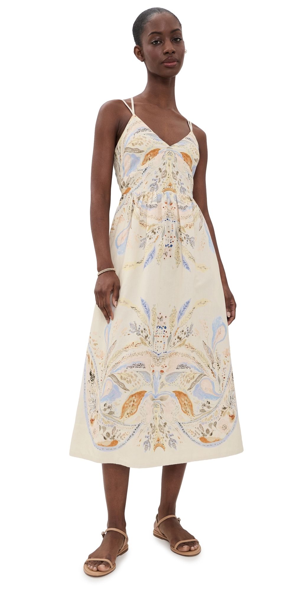 Cleobella Maryam Midi Dress Goleta Print L