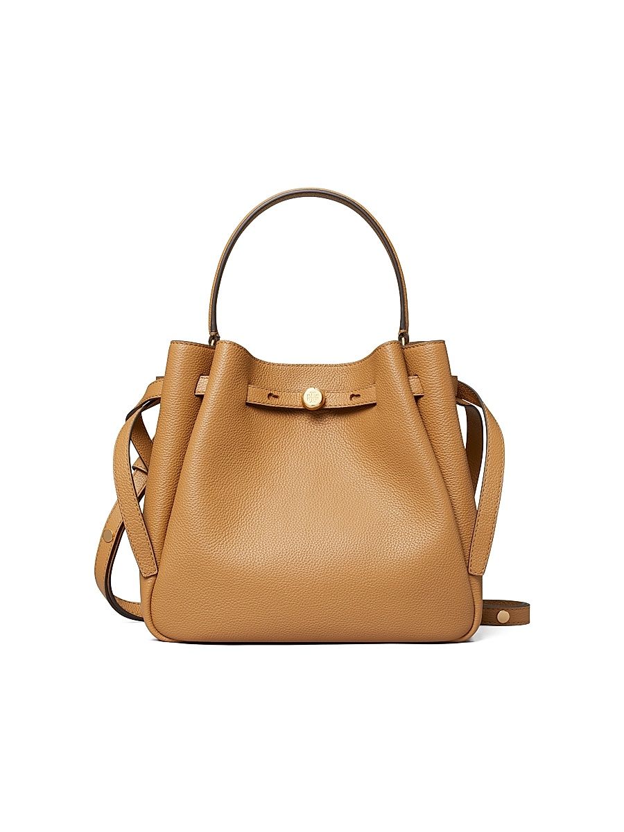 Tory Burch Women's Romy Pebbled Leather Bucket Bag - Tiramisu