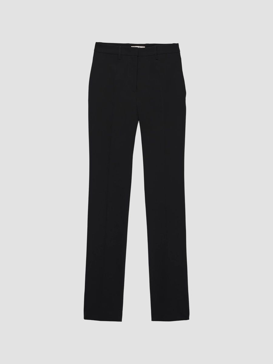 Prada Women's Stretch Technical Fabric Pants - Black - Size 8