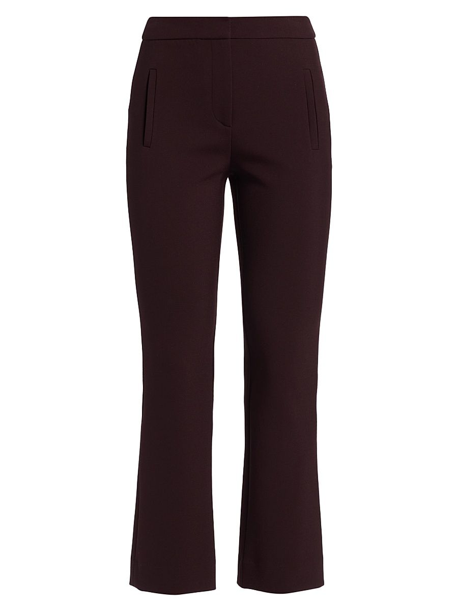 Women's Arte High-Rise Straight-Leg Pants - Dark Currant - Size 0