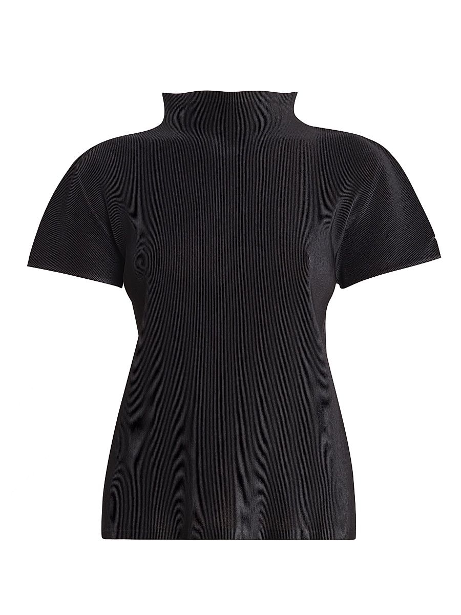 Women's Mist Basics Ribbed Top - Black - Size Large