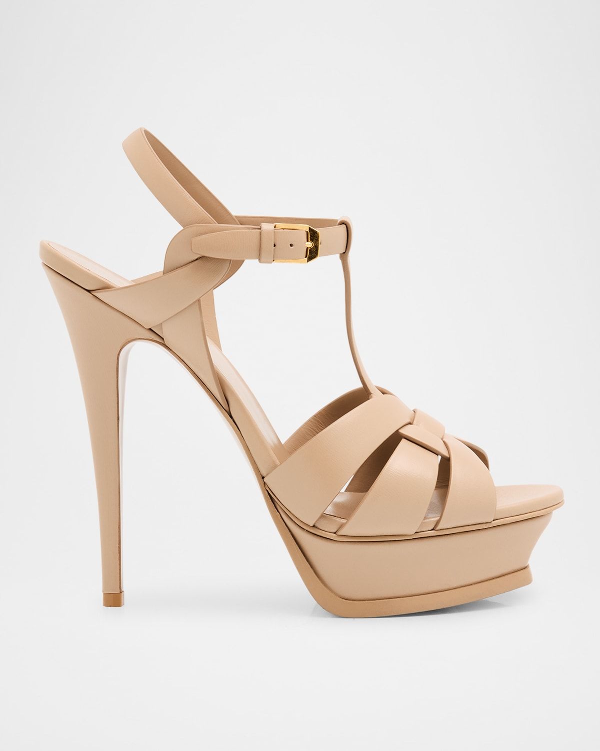 Tribute Leather T-Strap Platform Sandals