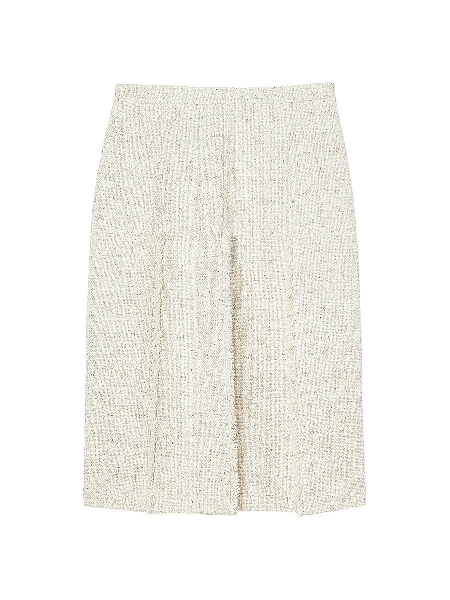 Women's Yarn Dyed Midi Skirt - Ivory Weave - Size 20