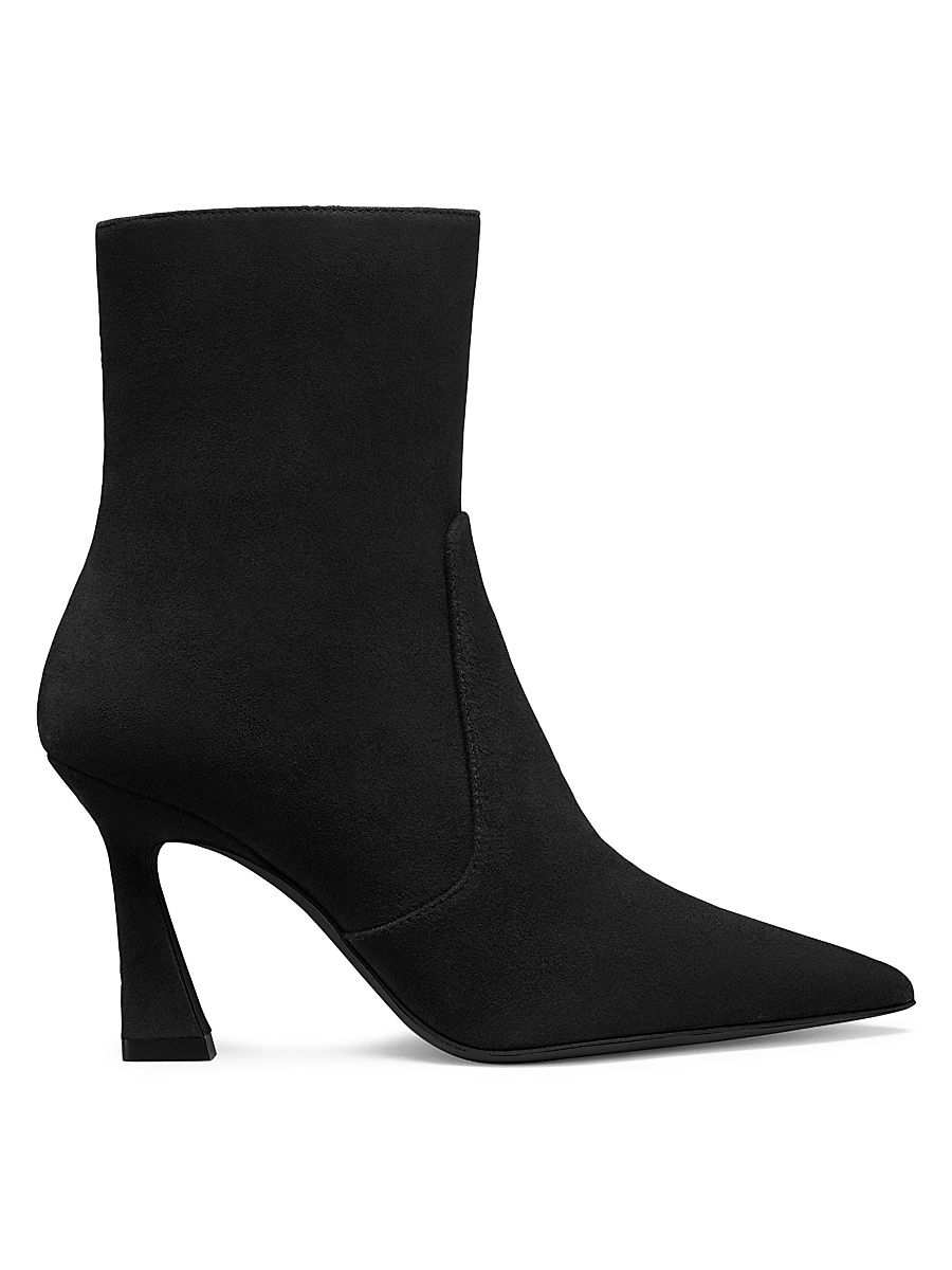 Women's Vinnie 85MM Suede Booties - Black - Size 9.5