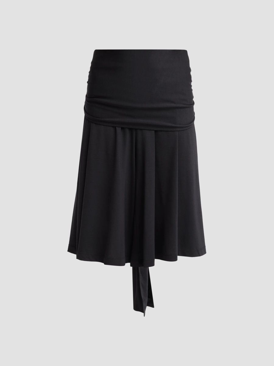 Toteme Women's Tie-Waist Jersey Shorts - Black - Size XL