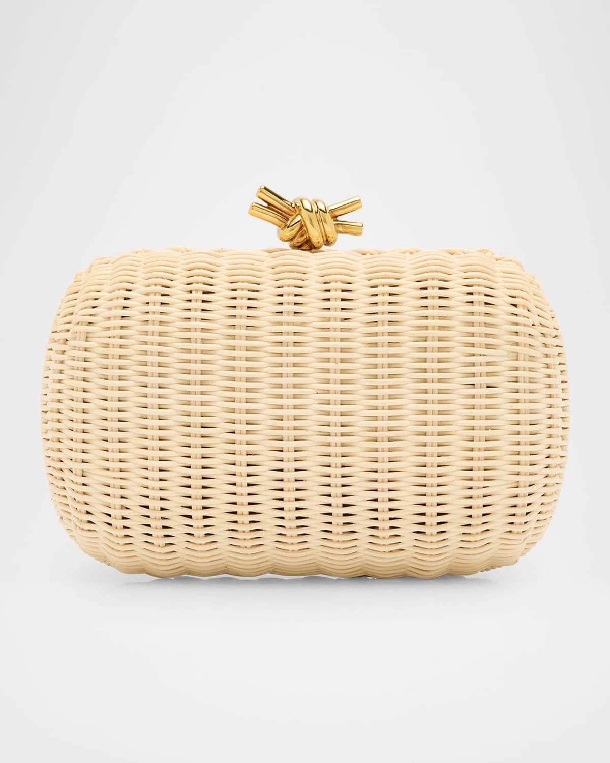 Knot Chain Rattan Crossbody Bag