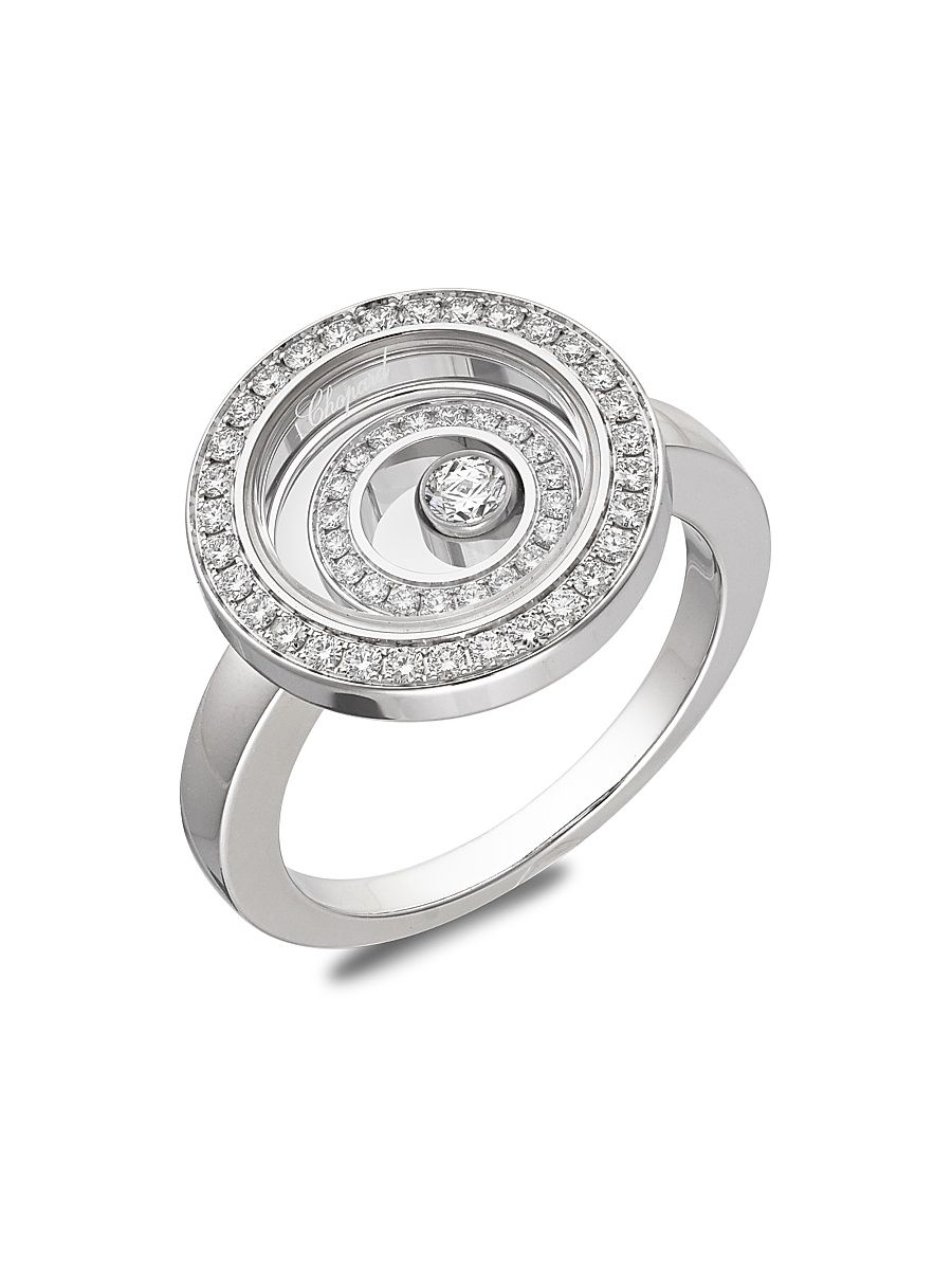 Women's Happy Spirit 18K White Gold & Diamond Ring - White Gold - Size 6.75