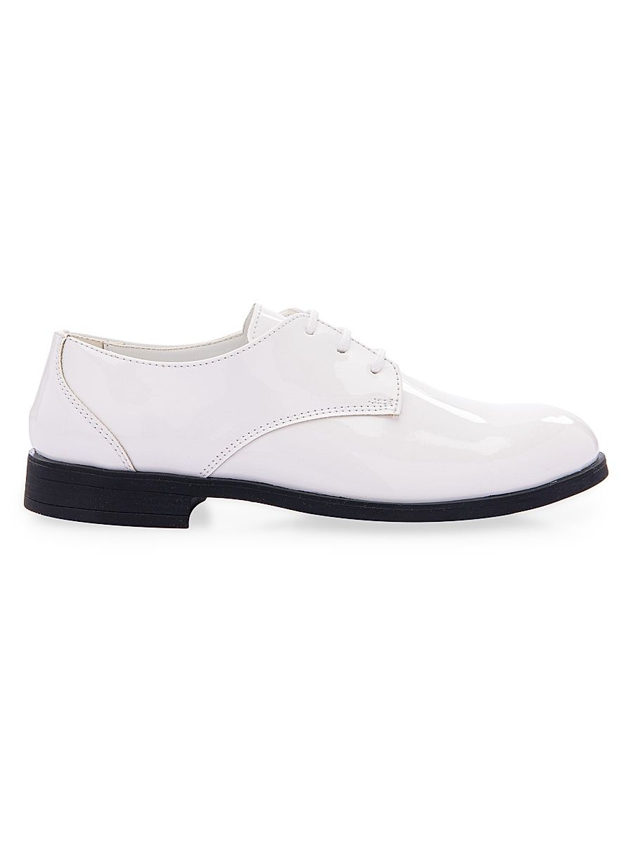 Moustache Boy's Little Boy's & Boy's Open Lace Dress Shoes - White - Size 5 (Child)