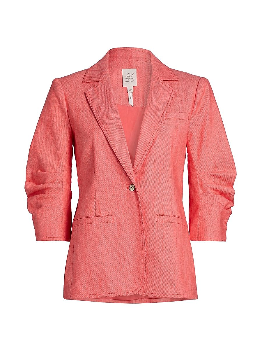 Women's Khloe Stretch Denim Blazer - Cherry Lemon - Size 4