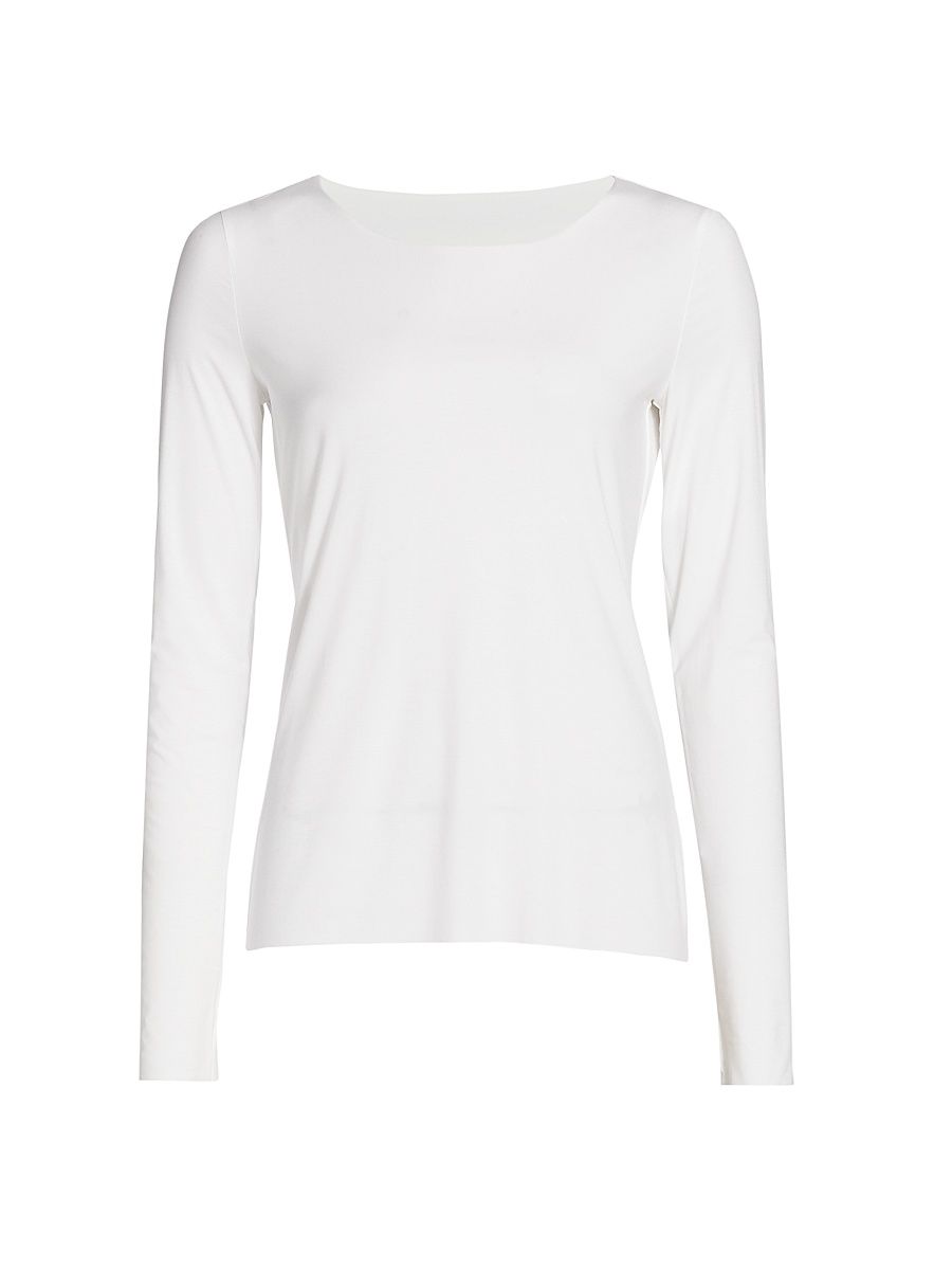 Women's Aurora Pure Long-Sleeve Top - White - Size Large