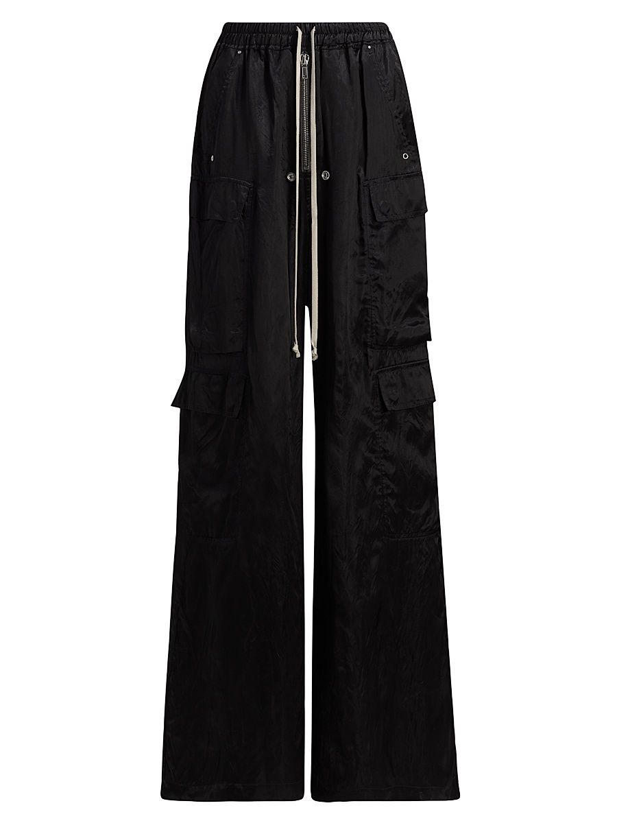 Women's Cargobelas Wide-Leg Cargo Pants - Black - Size 8