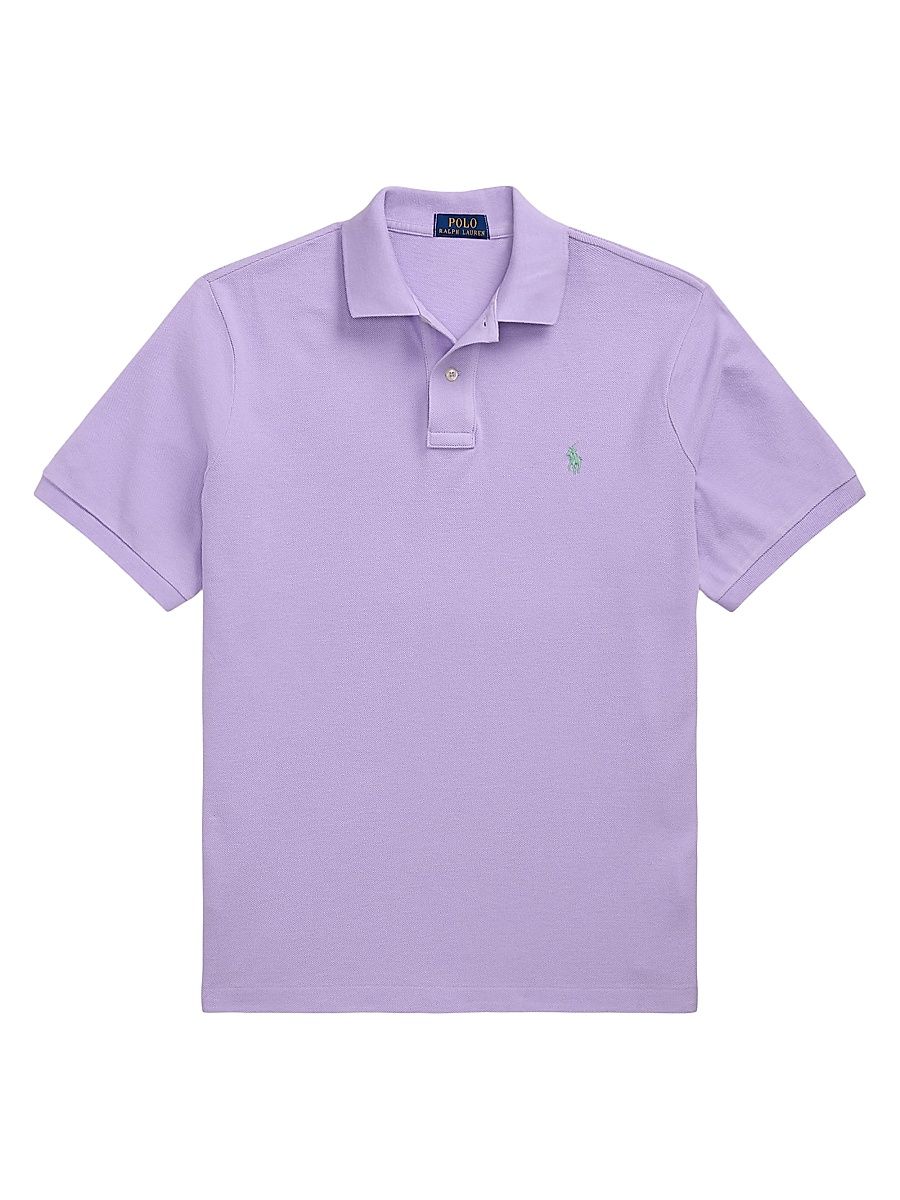 Men's Classic-Fit Mesh Polo Shirt - Light Lilac - Size XXL