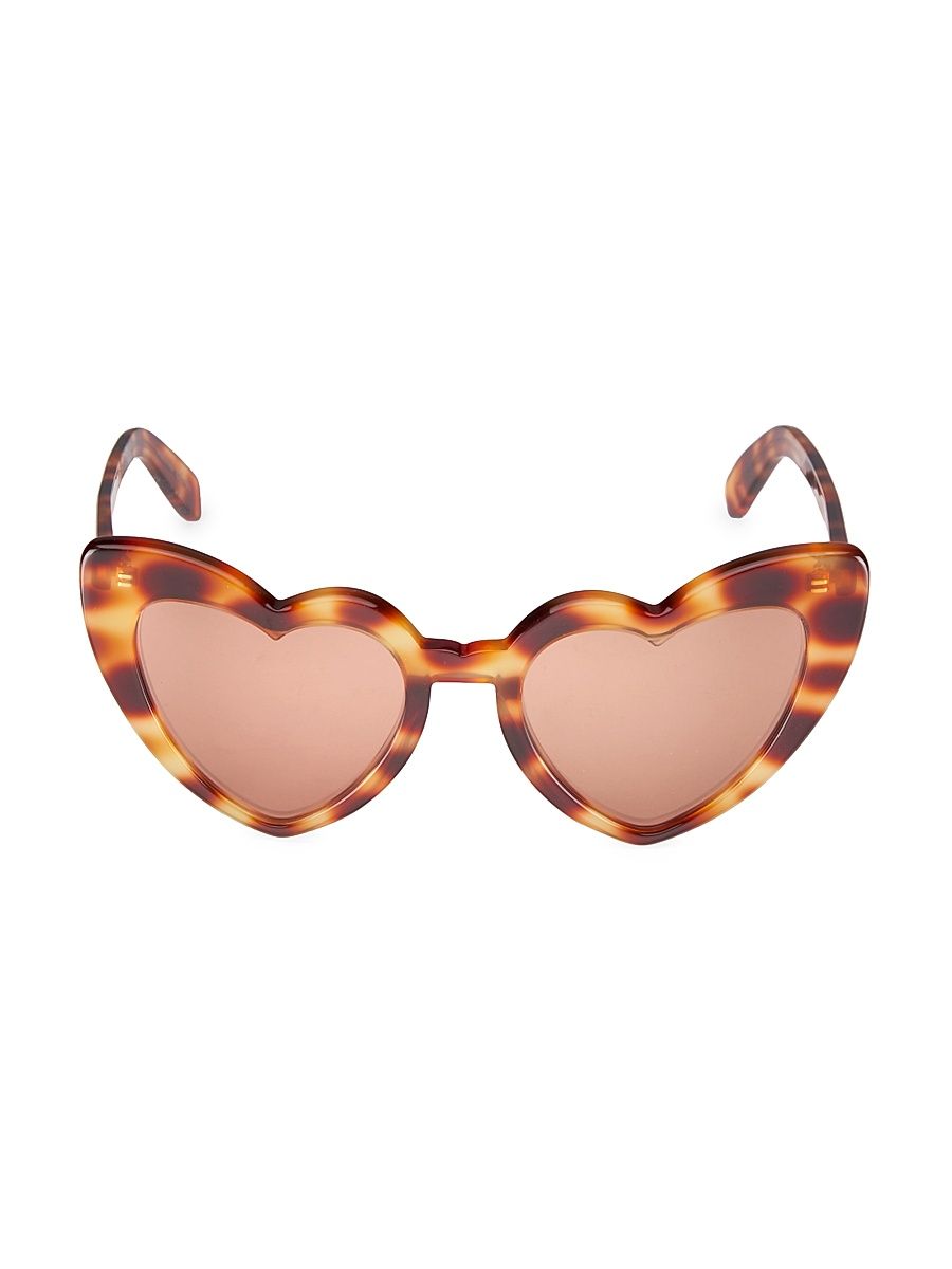 Women's LouLou 54MM Heart Sunglasses - Giraffe Spotted Havana