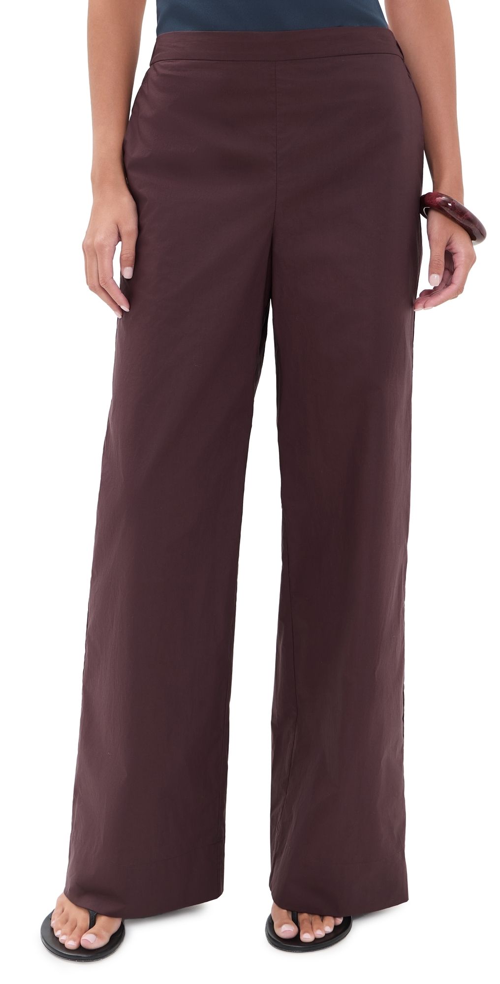 By Malene Birger Milena Poplin Pants Aubergine 34