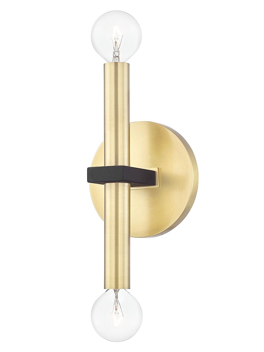Colette 2-Light Wall Sconce - Aged Brass