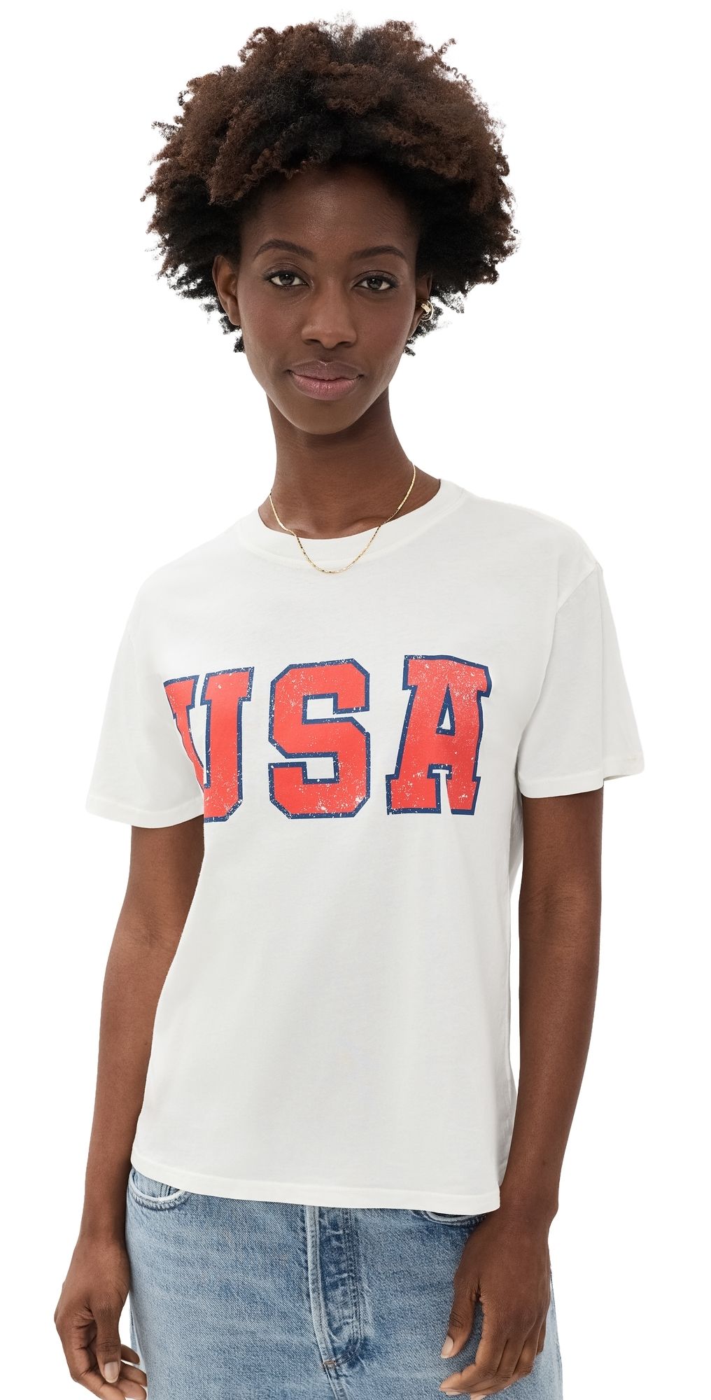 Z Supply USA Boyfriend Tee Sea Salt XL