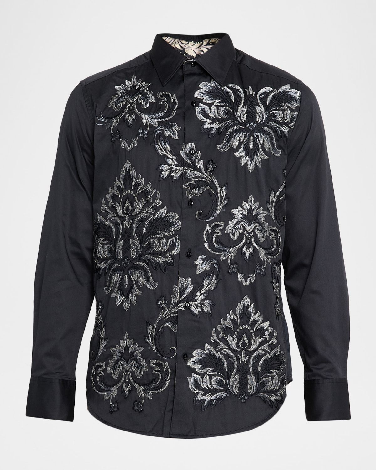 Men & apos;s Lion & apos;s Shadow Embroidered Button-Down Shirt