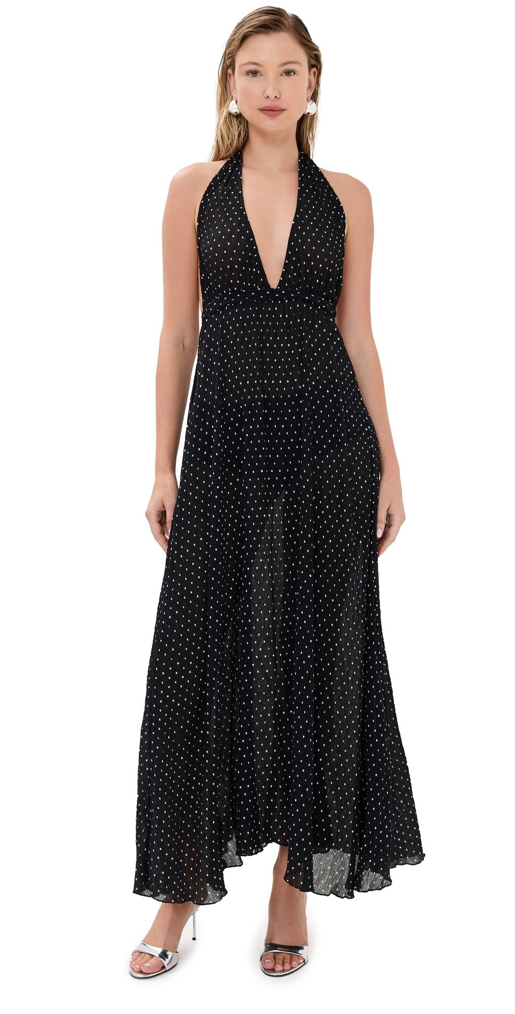 Lioness District Maxi Dress Onyx Polka XS
