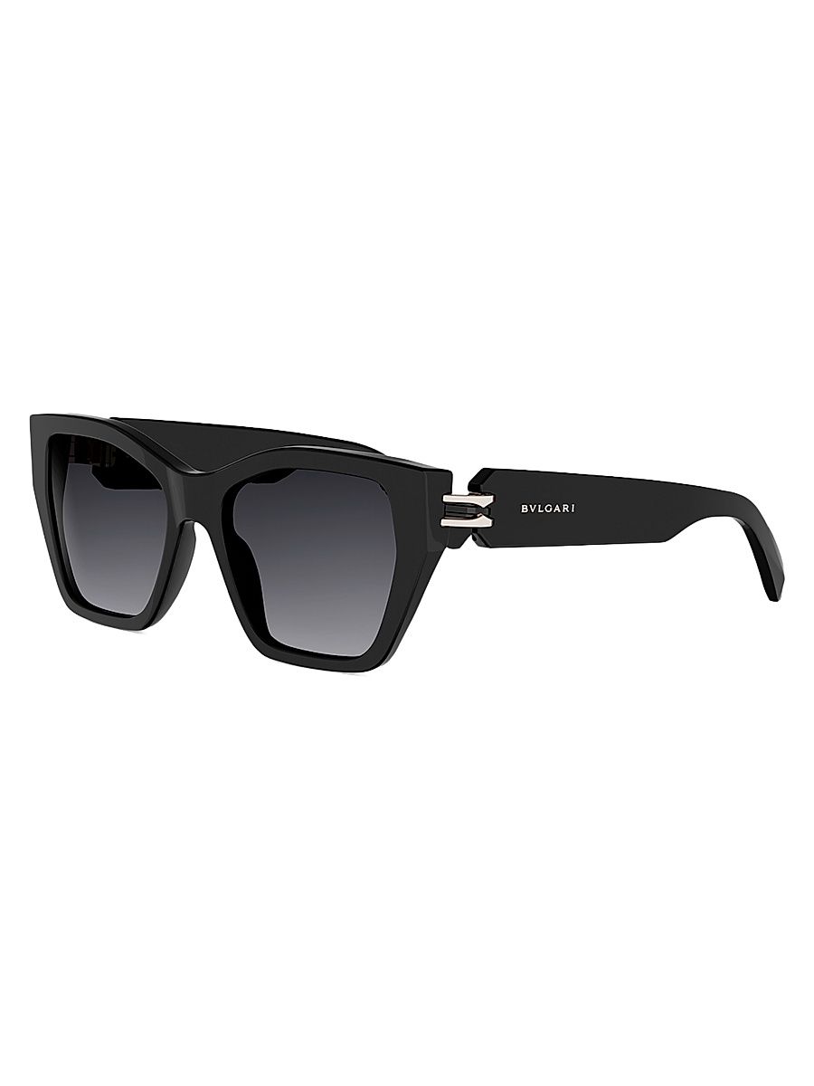 Women's B. Zero1 54MM Cat-Eye Sunglasses - Black Gradient Smoke