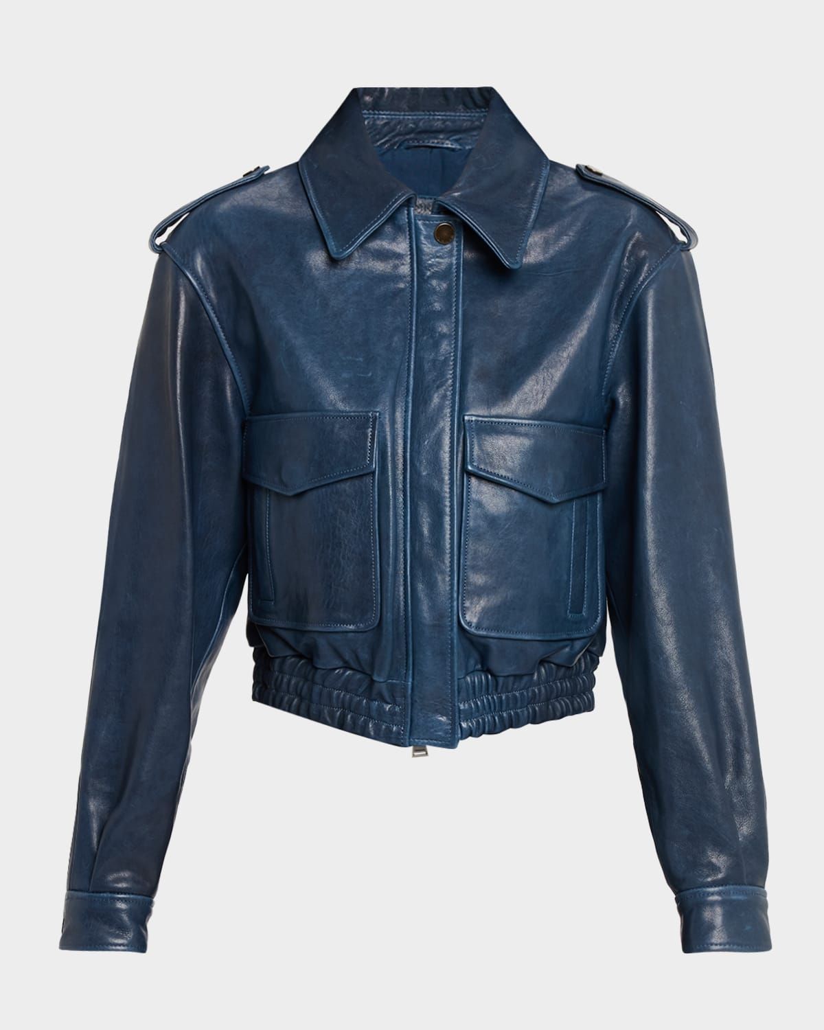 Roland Cropped Leather Jacket
