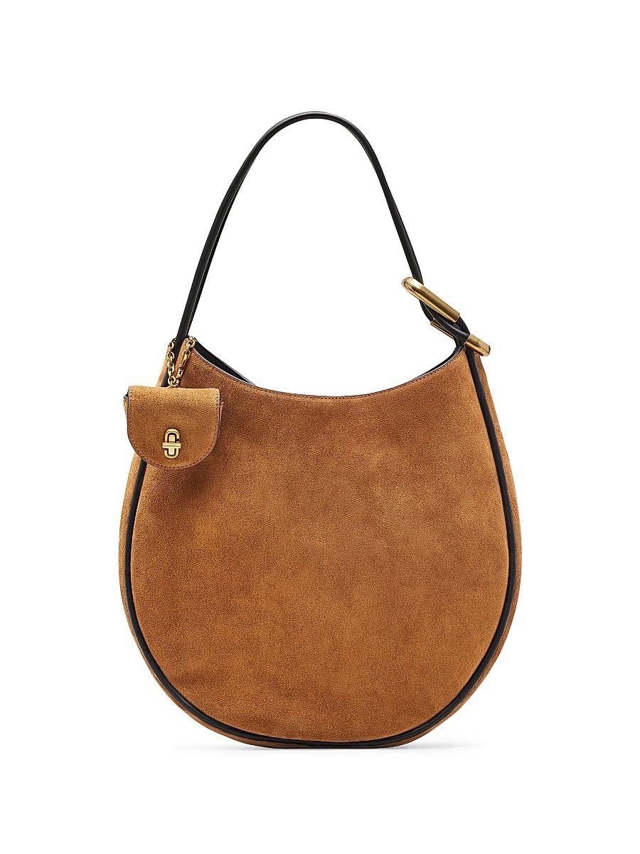 Women's Large Suede Hobo Bag - Copper