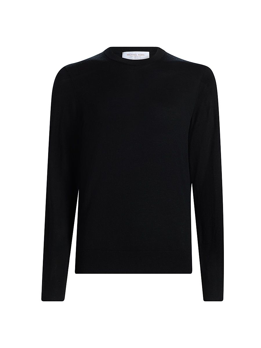 Women's Huddon Merino Wool-Blend Sweater - Black - Size Large