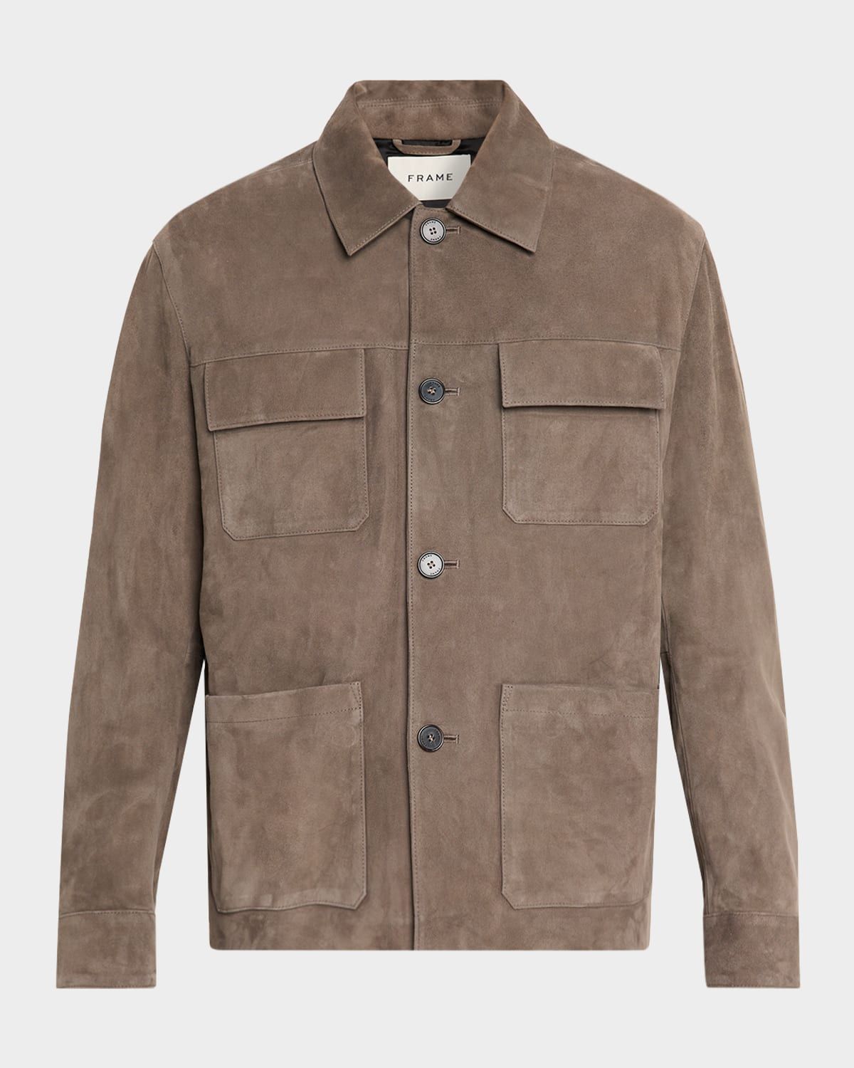 Men & apos;s Taupe Suede Chore Coat
