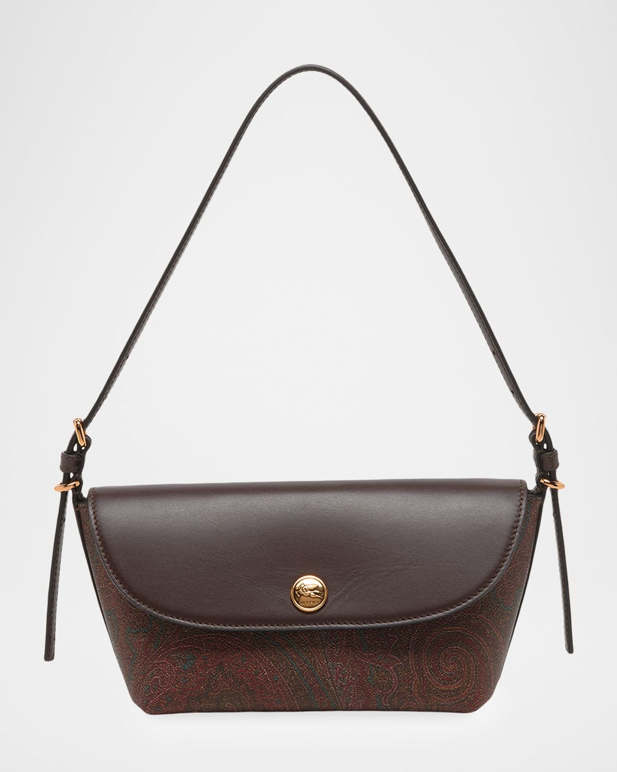 Barchetta Leather & Paisley Jacquard Shoulder Bag