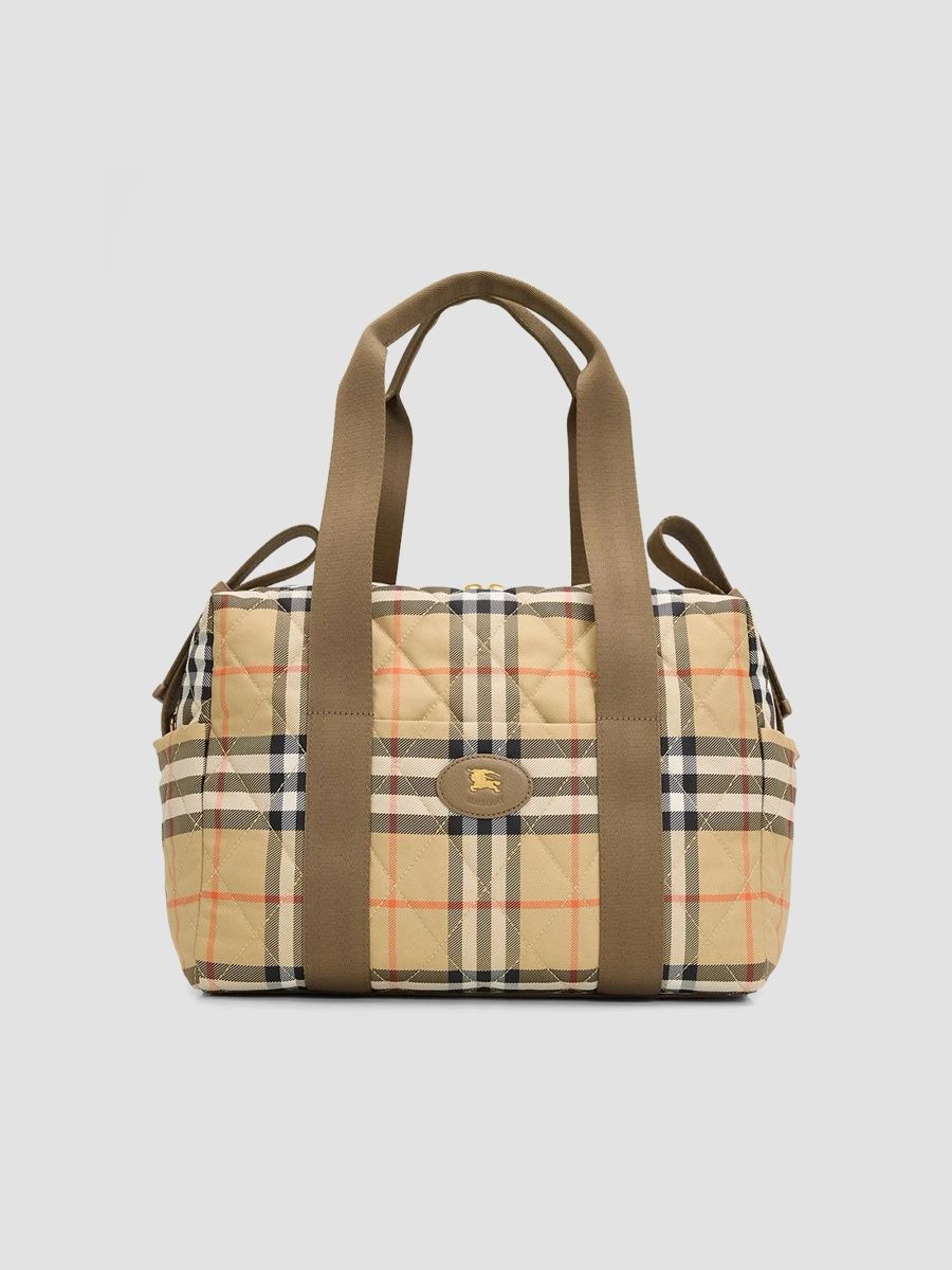 Burberry Unisex Baby's Check Nylon Changing Bag - Sand Check