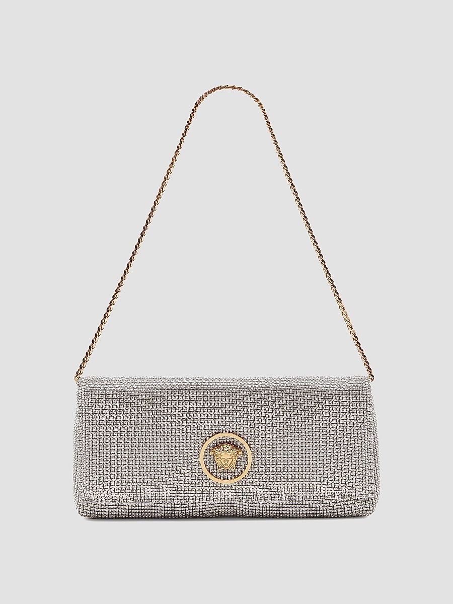 Versace Women's Medusa Metallic Convertible Clutch - Crystal Versace Gold