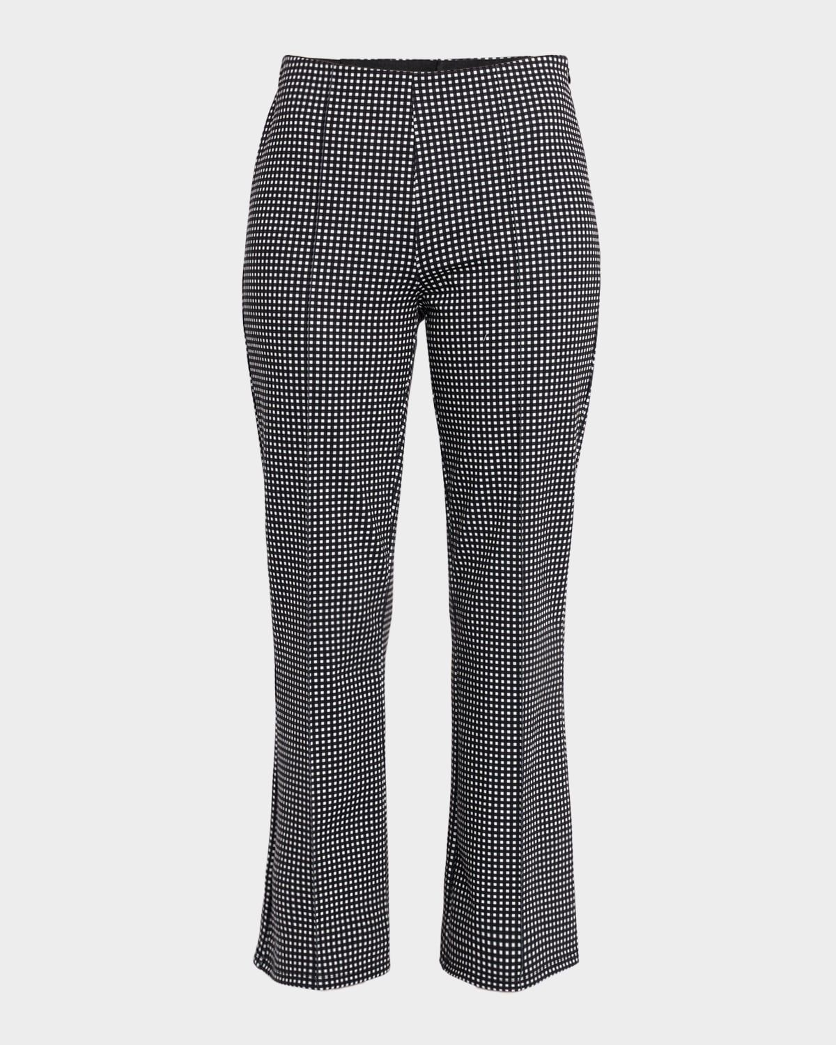 Auray Gingham Cropped Flare Pants