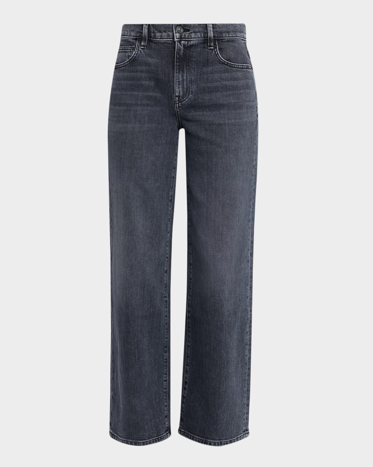 Straight-Leg Stretch Denim Jeans