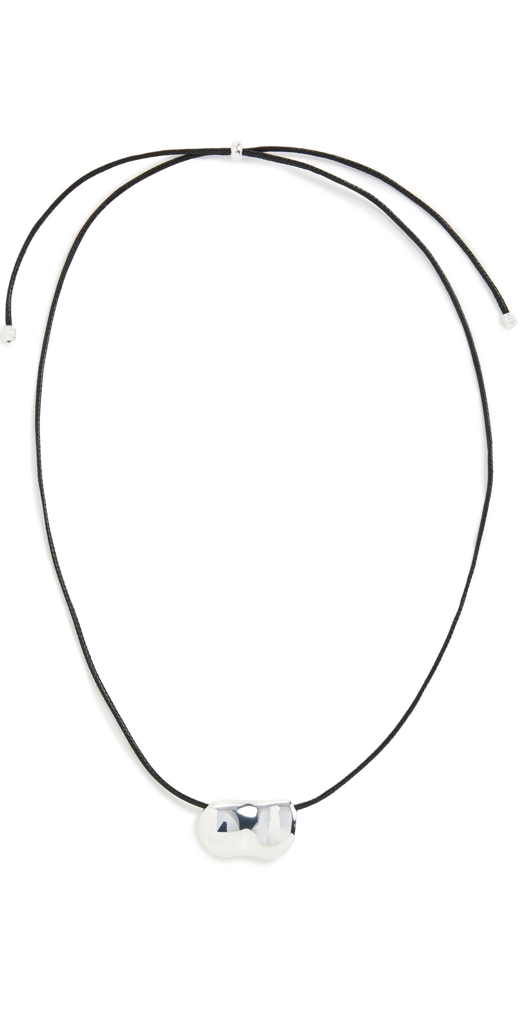 Heaven Mayhem Pebble Necklace Silver & Black One Size