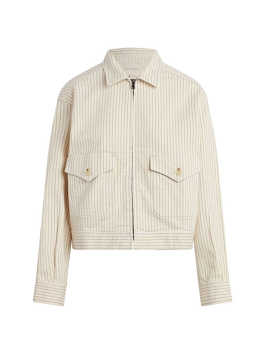 Women's The Robert Striped Cotton Jacket - Newport - Size XS