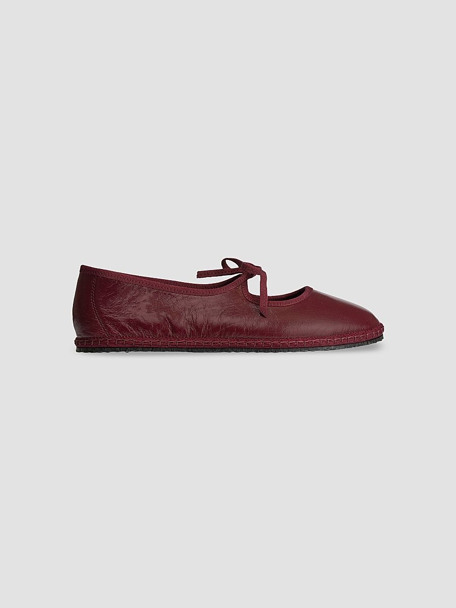 Vibi Venezia Women's Brigitte Leather Mary Janes - Burgundy - Size 12