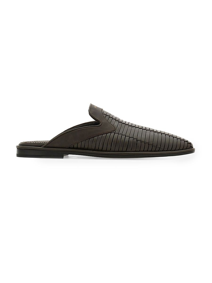 Men's Texas Braided Leather Mules - Moro - Size 7