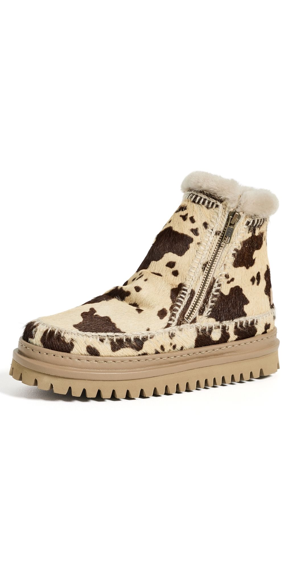 Laidback London Setsu 4.0 Booties Crochet Cow Pony Natural 38