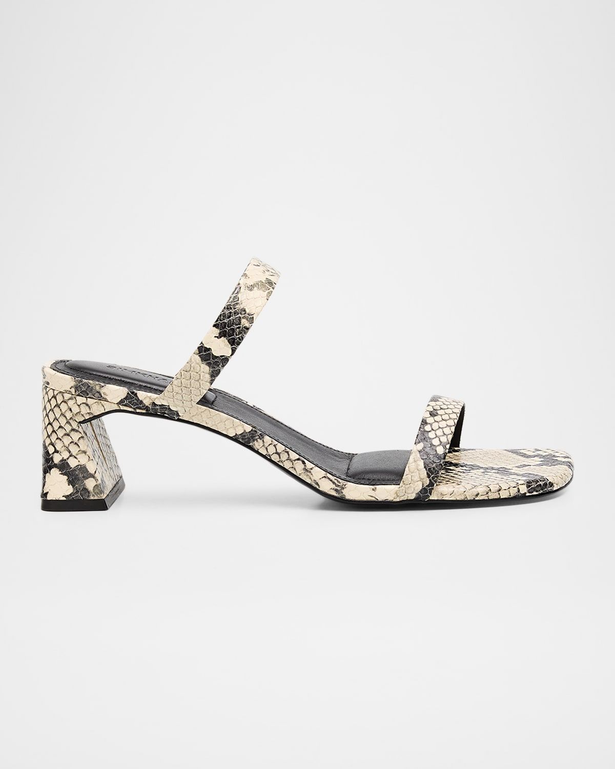 Clara Snake-Printed Leather Sandals