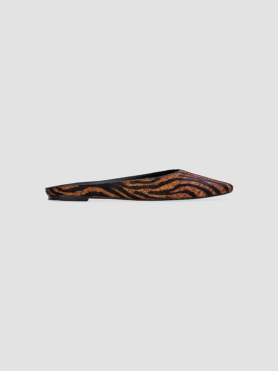 Women's Lucia Flats - Brown Zebra Pony Hair - Size 5