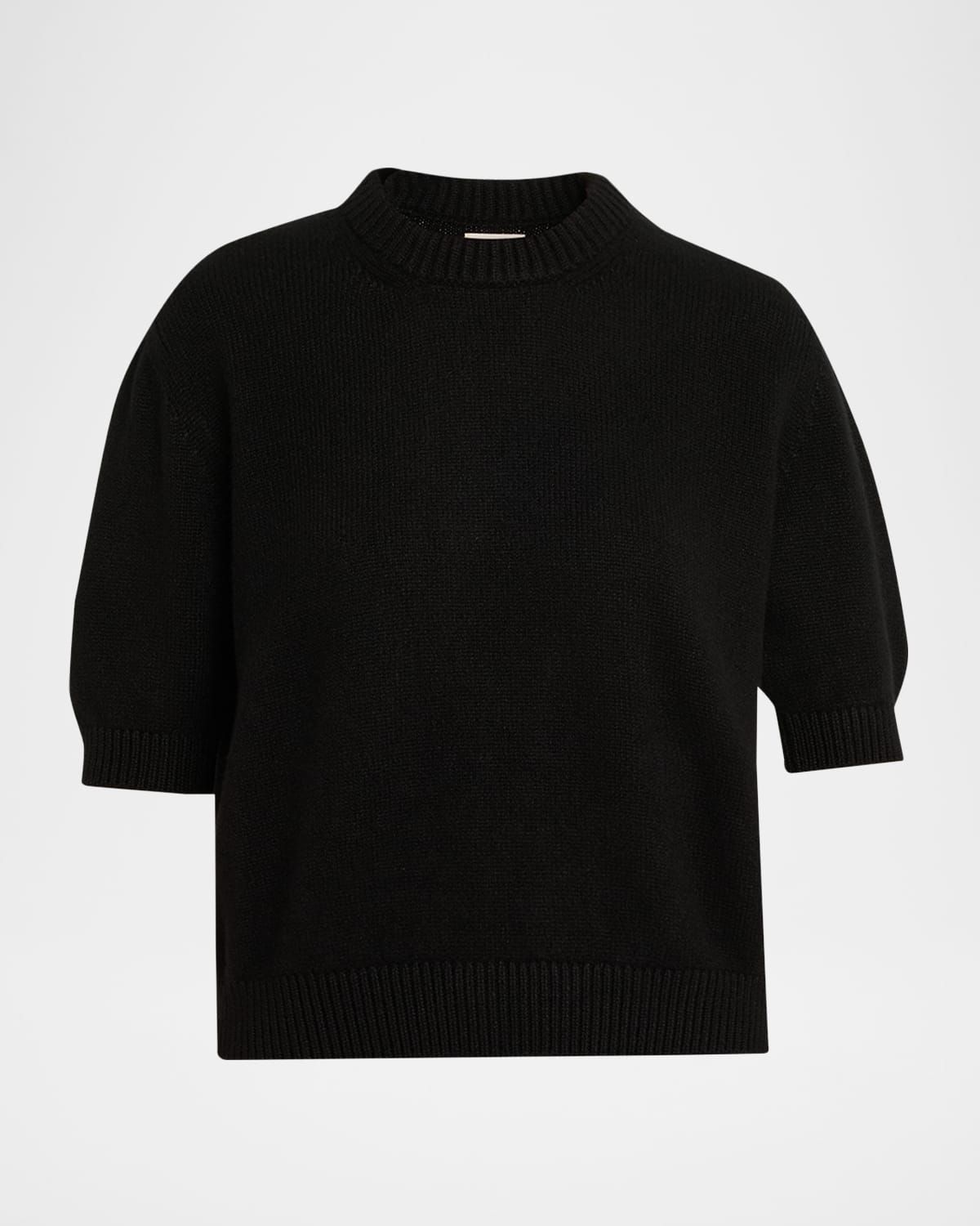 Davin Short-Sleeve Cashmere Sweater