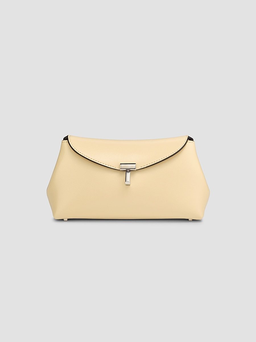 Women's Mini T-Lock Leather Clutch - Champagne