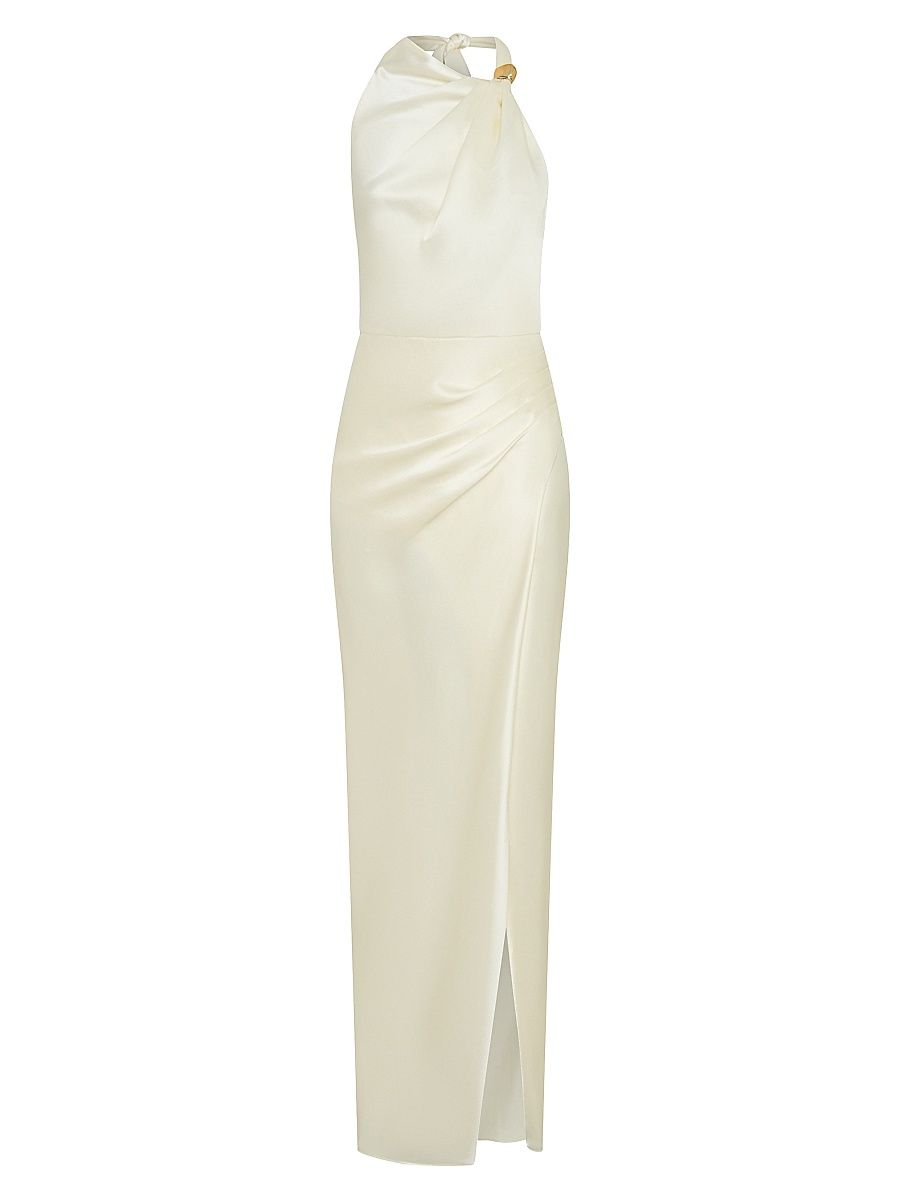 Women's Galilea Satin Maxi Dress - Pearl - Size 12